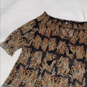 Rose & Olive Patterned Blouse